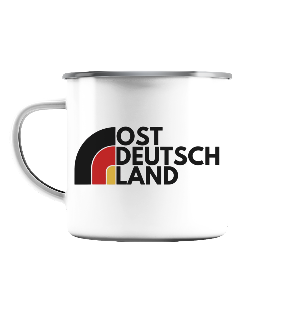 Ostdeutschland - Emaille Tasse (Silber)